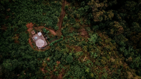 magic ikigai glamping jacuzzi deck malla de catamaran carpa de campaña fogatera ducha al aire libre manizales villamaria bosque
